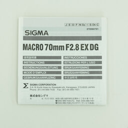 SIGMA 70mm F2.8 EX DG MACRO [ソニーA用]