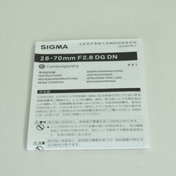 SIGMA 28-70mm F2.8 DG DN ｜Contemporary[ソニーE用]