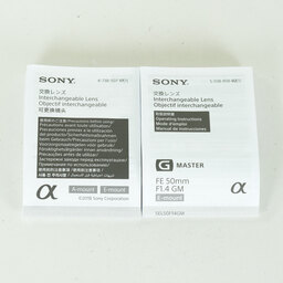 SONY FE 50mm F1.4 GM SEL50F14GM
