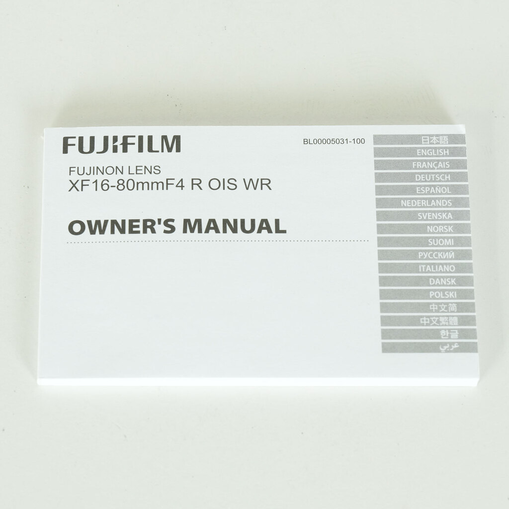 FUJIFILM XF16-80mmF4 R OIS WR FUJIFILM XF16-80mmF4 R OIS WR