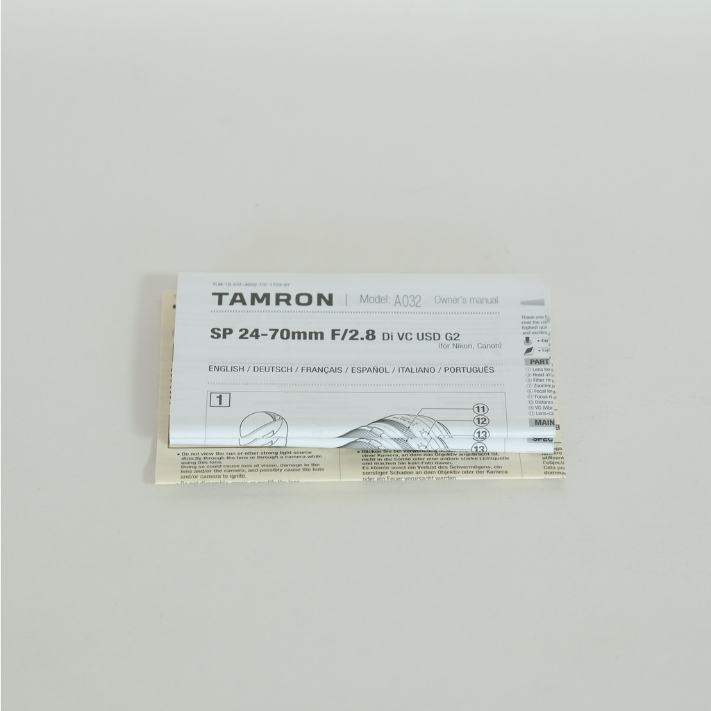 TAMRON SP 24-70mm F/2.8 Di VC USD G2（Model A032）[キヤノンEF用]