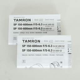 TAMRON SP 150-600mm F/5-6.3 Di VC USD G2 (Model A022) [ニコンF用]
