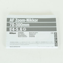 Nikon AF Zoom Nikkor 70-300mm F4-5.6G ブラック