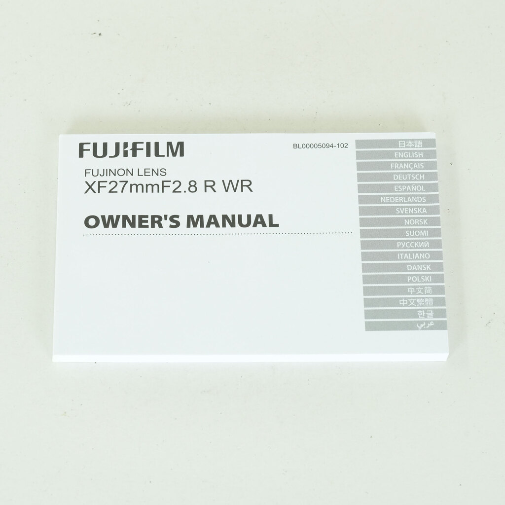 FUJIFILM XF27mmF2.8 R WR