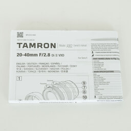 TAMRON 20-40mm F/2.8 Di III VXD(Model A062) [ソニーE用]