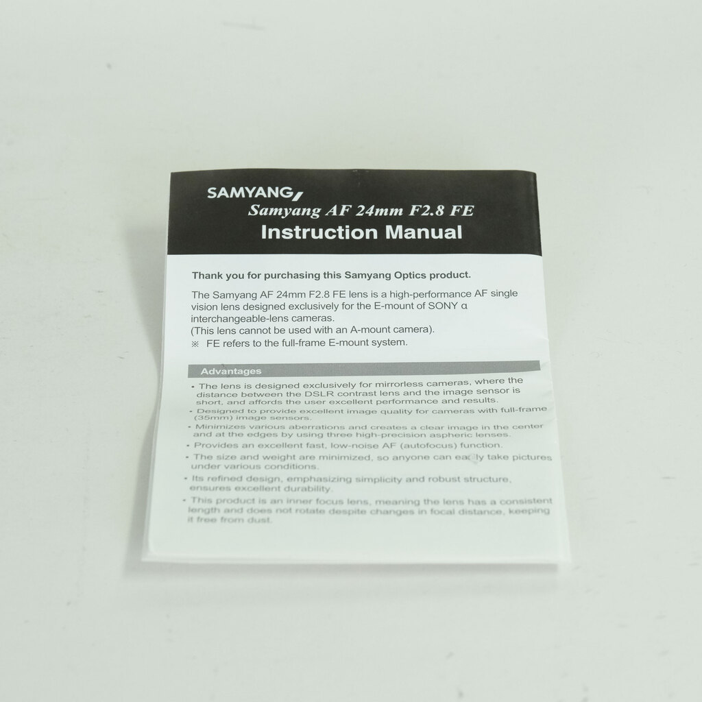 SAMYANG AF 24ｍｍ F2.8 FE (ソニーE用)