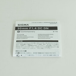 SIGMA 30mm F1.4 DC DN｜Contemporary [キヤノンRF用]