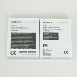 SONY FE 40mm F2.5 G SEL40F25G SONY FE 40mm F2.5 G SEL40F25G