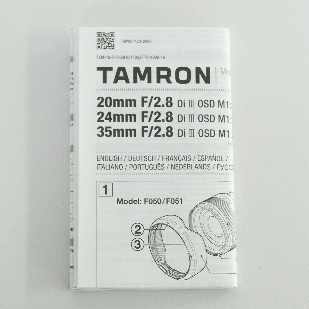 TAMRON 20mm F/2.8 Di III OSD M1:2 (Model F050) [ソニーE用]