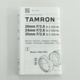 TAMRON 20mm F/2.8 Di III OSD M1:2 (Model F050) [ソニーE用]