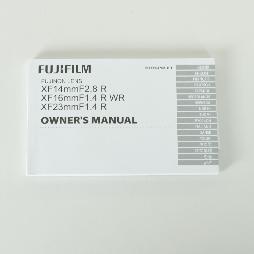 FUJIFILM XF16mmF1.4 R WR