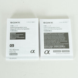 SONY FE 40mm F2.5 G SEL40F25G SONY FE 40mm F2.5 G SEL40F25G