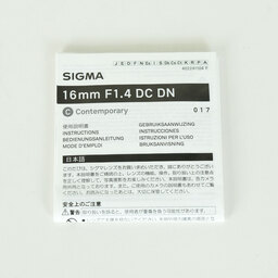 SIGMA 16mm F1.4 DC DN Contemporary [キヤノンRF用]