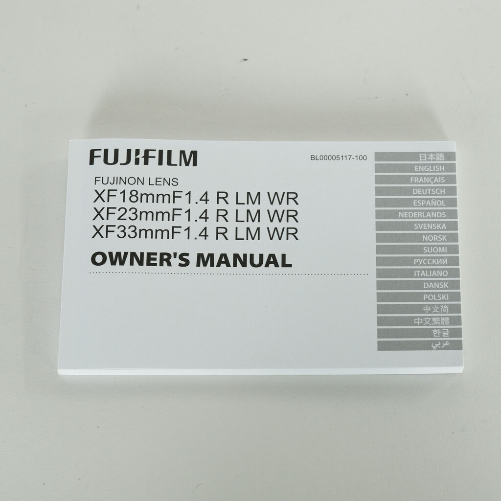 FUJIFILM XF23mmF1.4 R LM WR