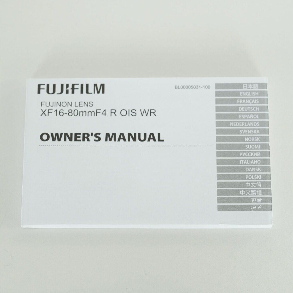 FUJIFILM XF16-80mmF4 R OIS WR