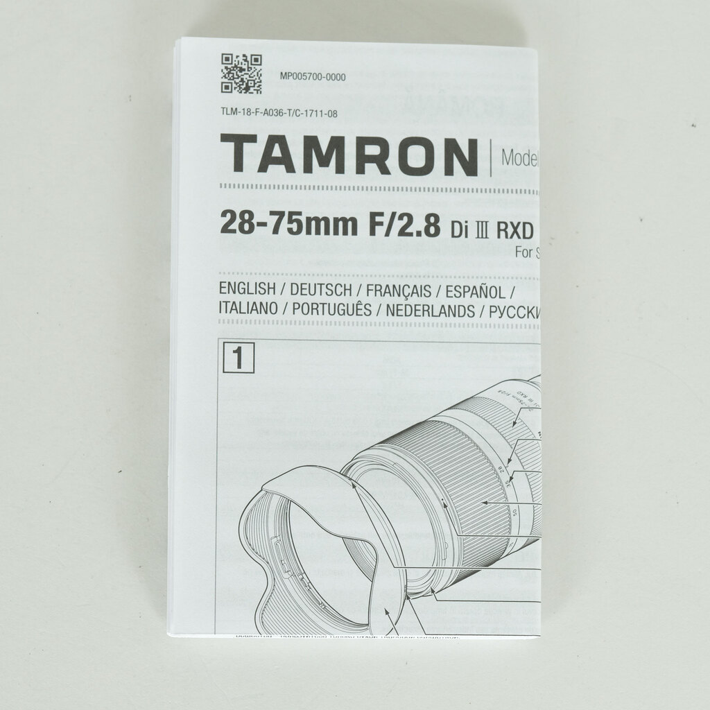 TAMRON 28-75mm F/2.8 Di III RXD (Model A036) [ソニーE用]