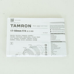 TAMRON 17-50mm F/4 Di III VXD (Model A068) [ソニーE用]