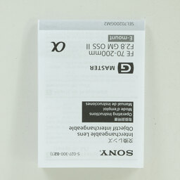 SONY FE 70-200mm F2.8 GM OSS II SEL70200GM2 SONY FE 70-200mm F2.8 GM OSS II SEL70200GM2