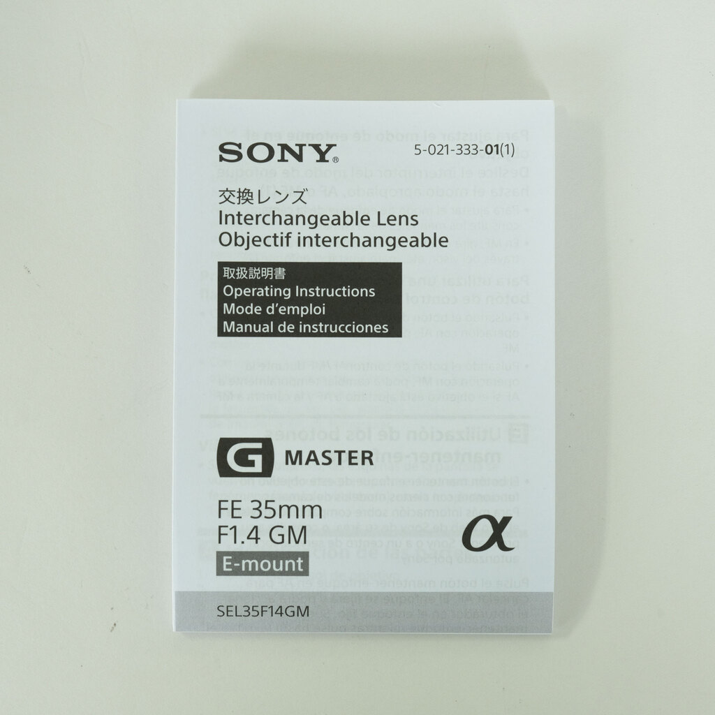 SONY FE 35mm F1.4 GM SEL35F14GM