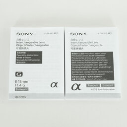 SONY E 15mm F1.4 G SEL15F14G