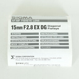 SIGMA 15mm F2.8EX DG DIAGONAL FISHEYE (キヤノンEF用)