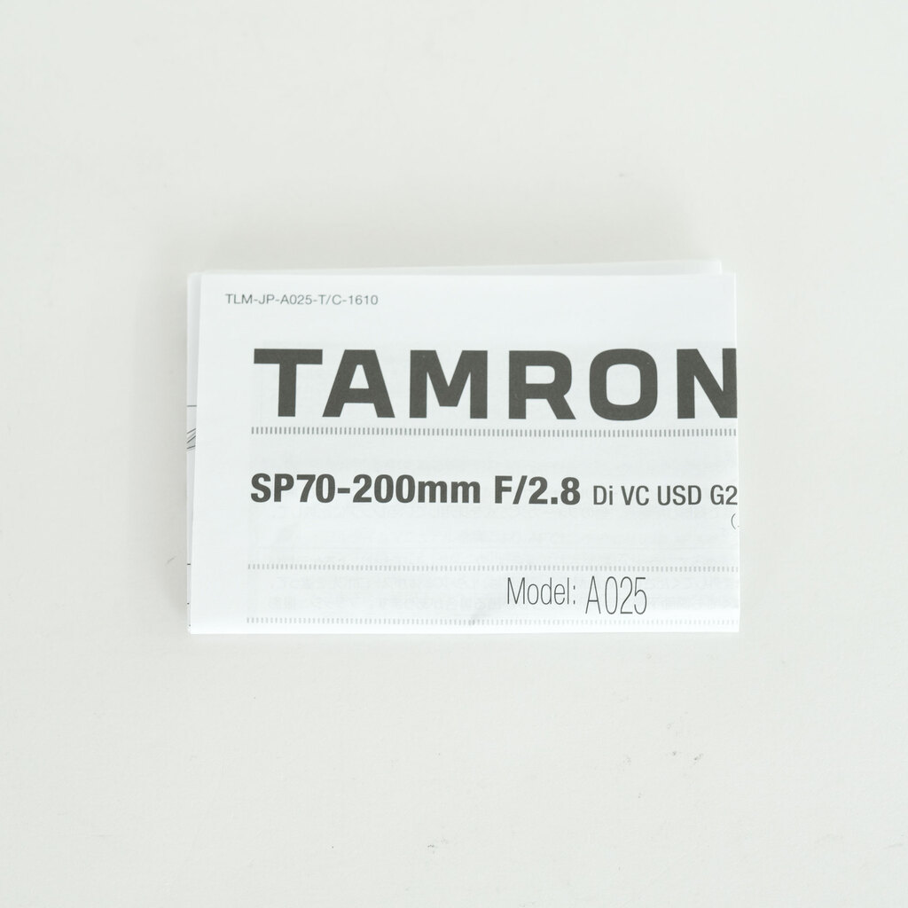 TAMRON SP 70-200mm F/2.8 Di VC USD G2（Model A025）[キヤノン用]