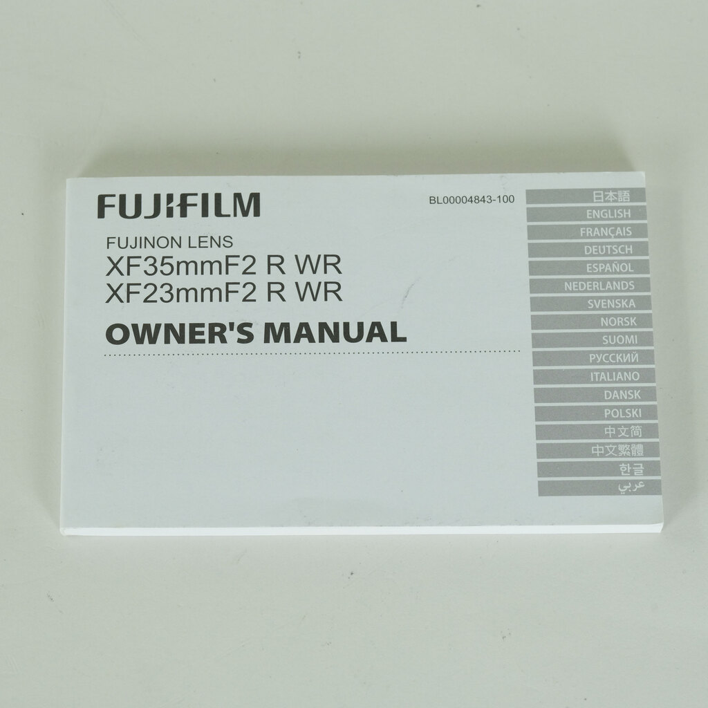 FUJIFILM XF23mmF2 R WR FUJIFILM XF23mmF2 R WR