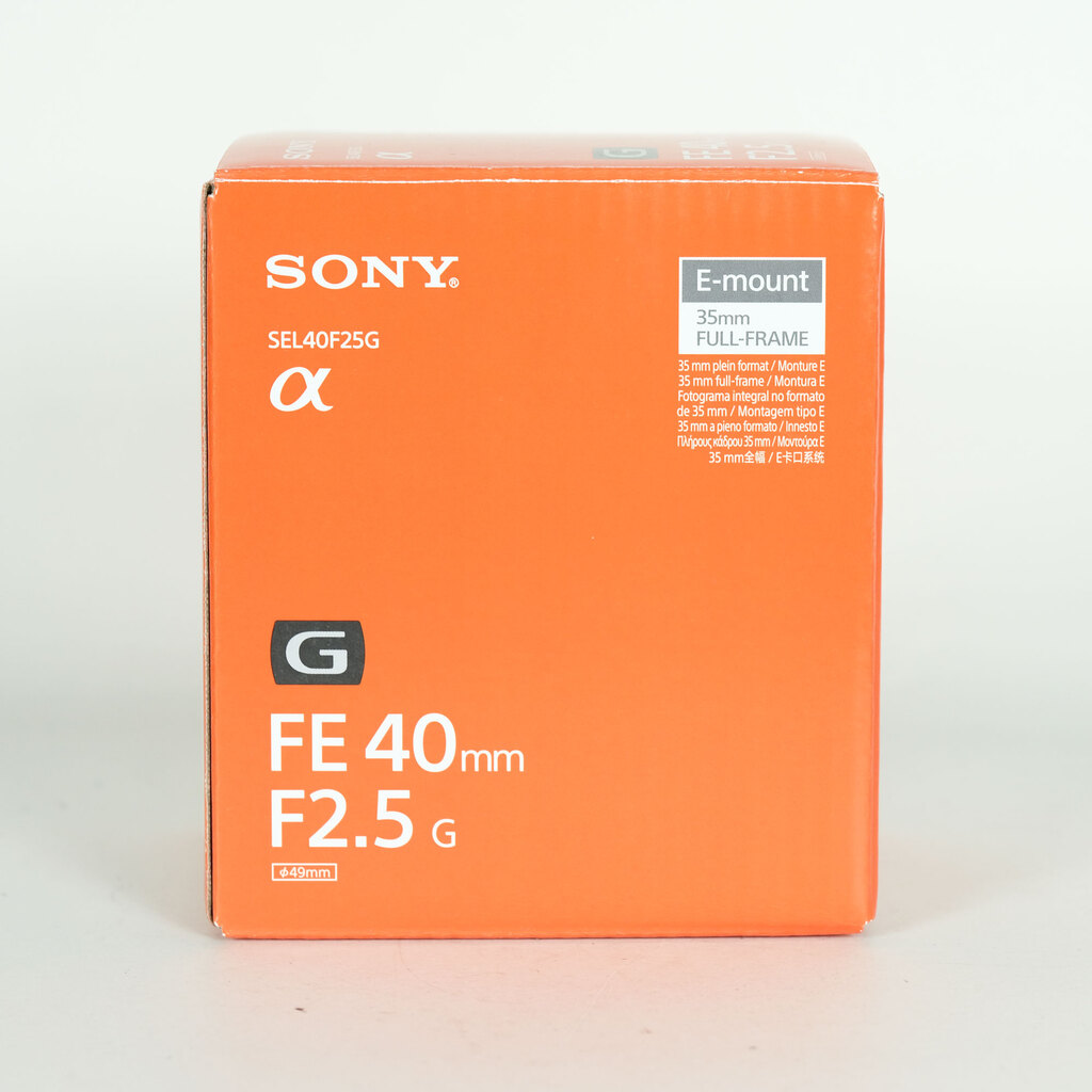 SONY FE 40mm F2.5 G SEL40F25G SONY FE 40mm F2.5 G SEL40F25G