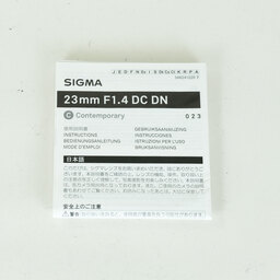SIGMA 23mm F1.4 DC DN Contemporary [キヤノンRF用]