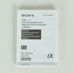 SONY FE 50mm F2.5 G SEL50F25G SONY FE 50mm F2.5 G SEL50F25G