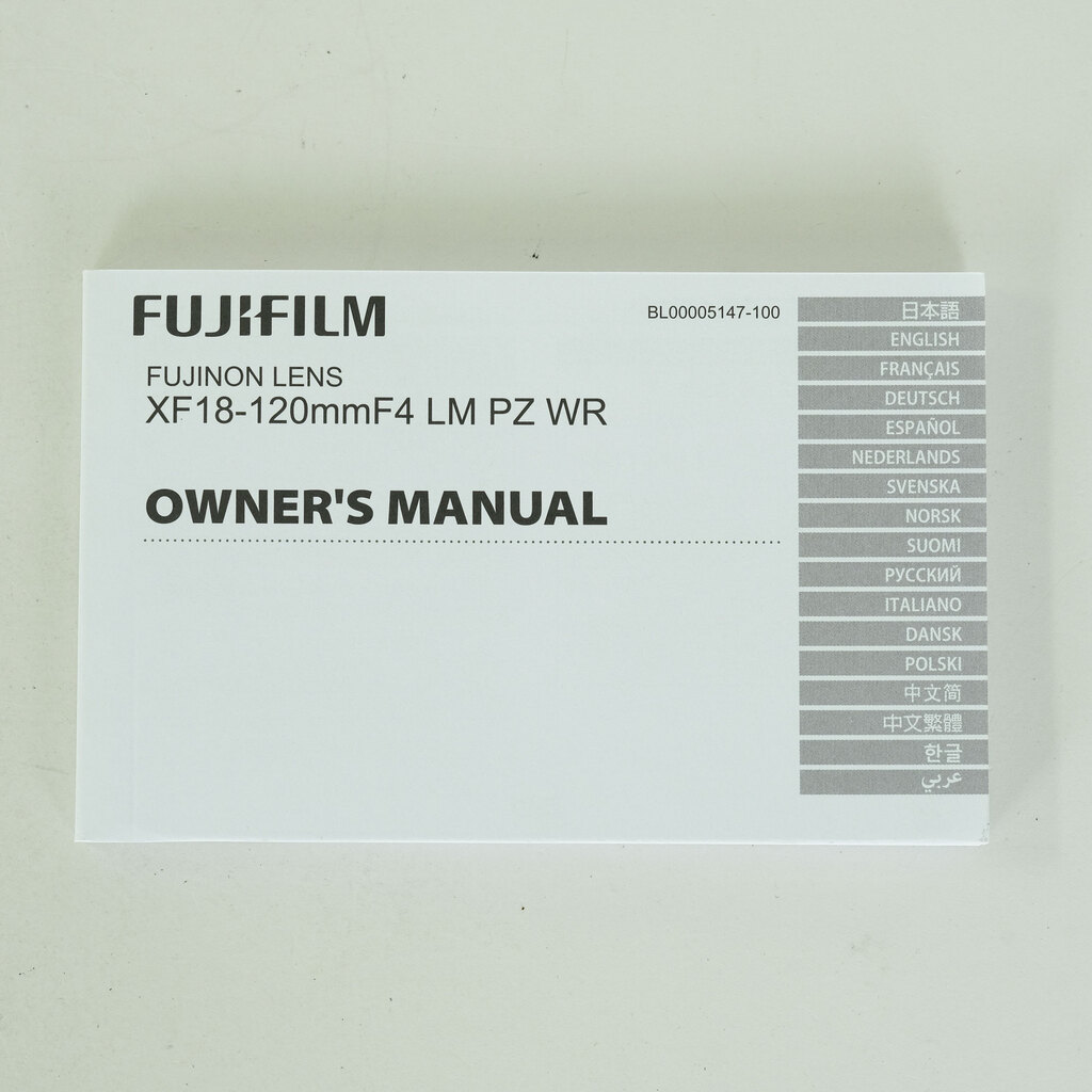FUJIFUILM XF18-120mmF4 LM PZ WR