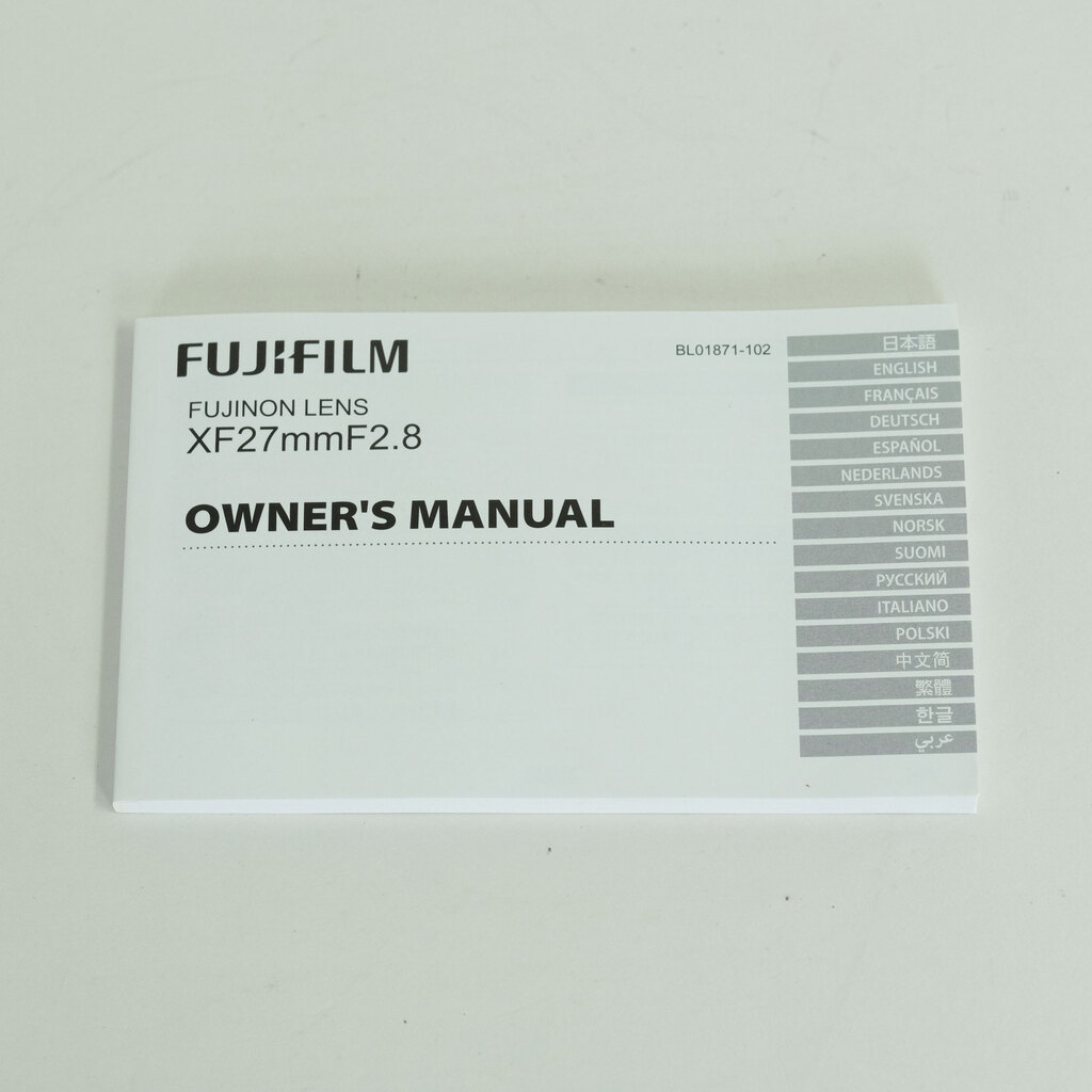 FUJIFILM XF27mmF2.8 FUJIFILM XF27mmF2.8