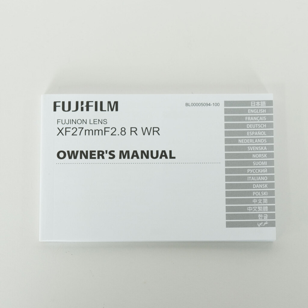FUJIFILM XF27mmF2.8 R WR