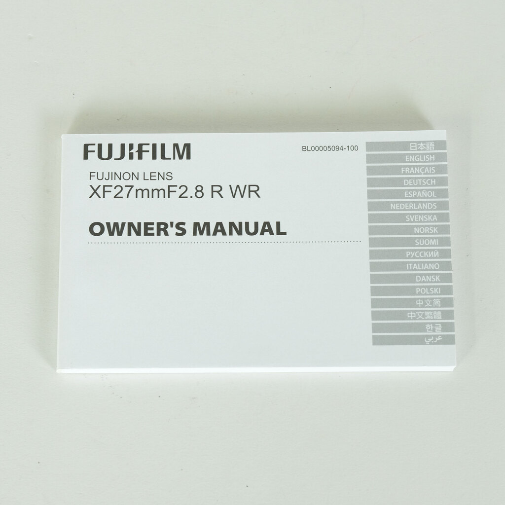 FUJIFILM XF27mmF2.8 R WR