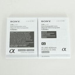 SONY FE 200-600mm F5.6-6.3 G OSS SEL200600G SONY FE 200-600mm F5.6-6.3 G OSS SEL200600G