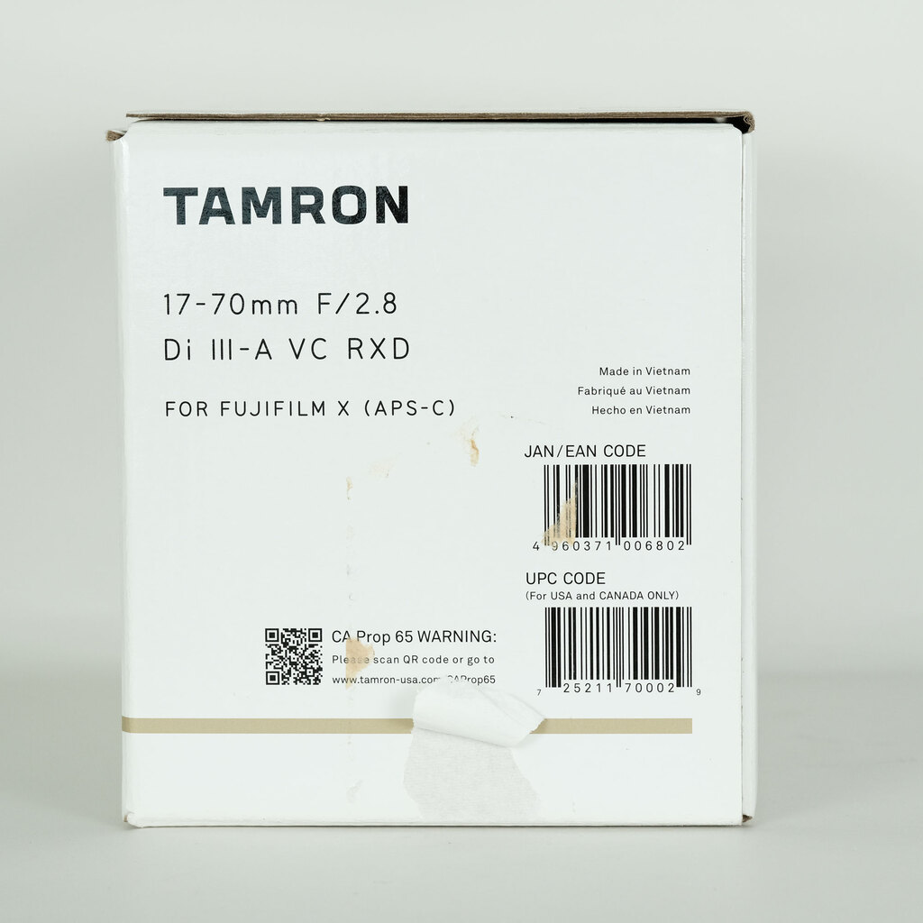 TAMRON 17-70mm F/2.8 Di III-A VC RXD（Model B070）［フジフイルムX用］