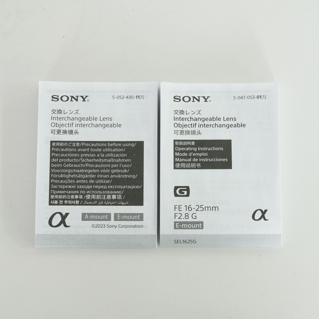 SONY FE 16-25mm F2.8 G SEL1625G SONY FE 16-25mm F2.8 G SEL1625G