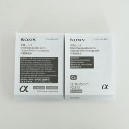 SONY FE 16-25mm F2.8 G SEL1625G SONY FE 16-25mm F2.8 G SEL1625G