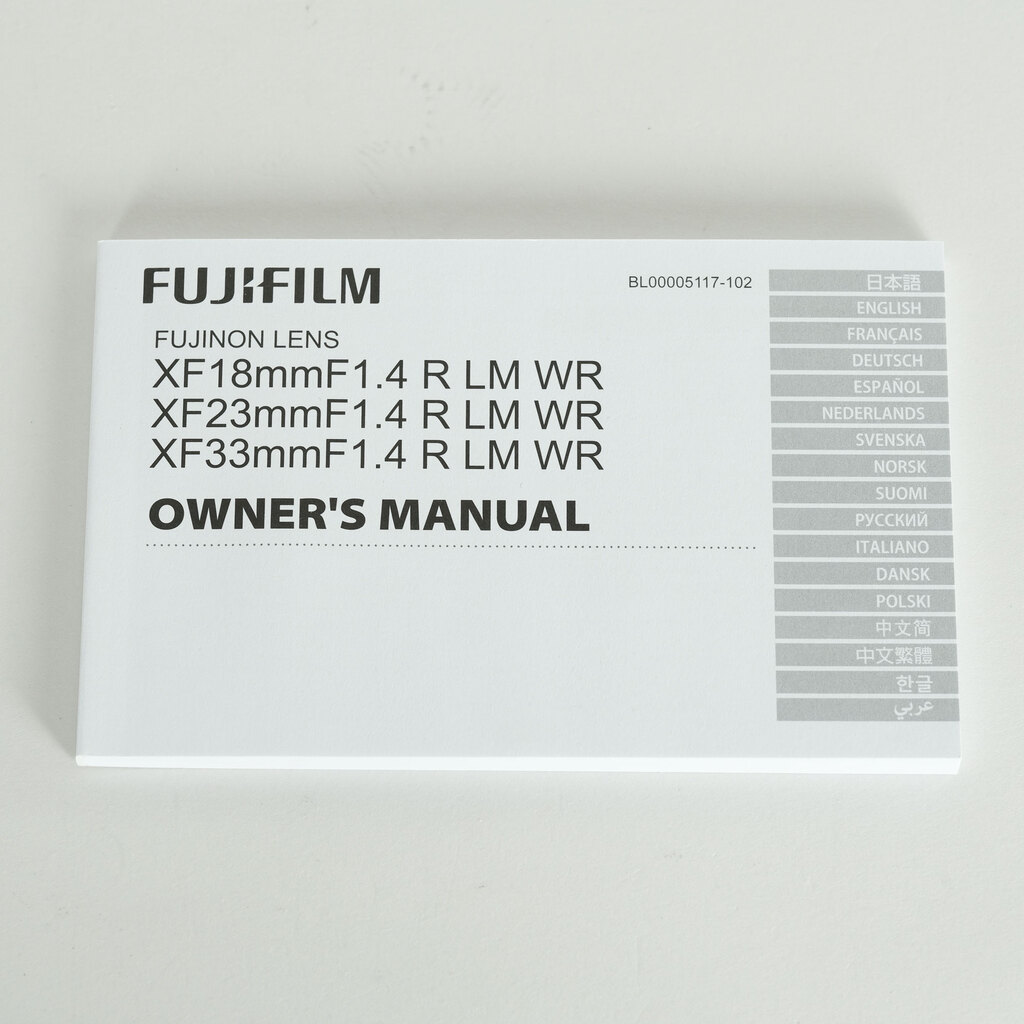 FUJIFILM XF18mmF1.4 R LM WR FUJIFILM XF18mmF1.4 R LM WR