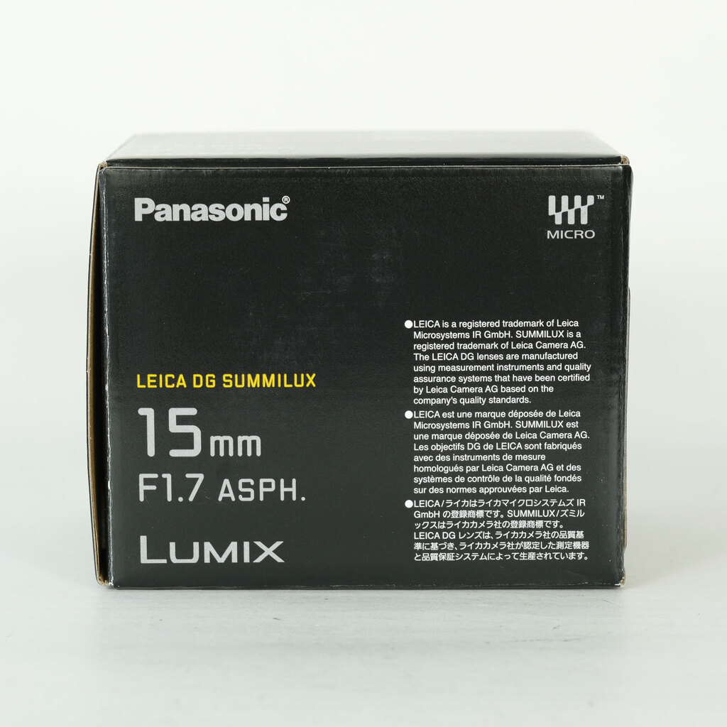 お値下げ【中古】LUMIX 単焦点レンズ 15mm/F1.7 Panasonic LEICA DG SUMMILUX 15mm F1.7 ASPH.の出品 | ONE SCENE