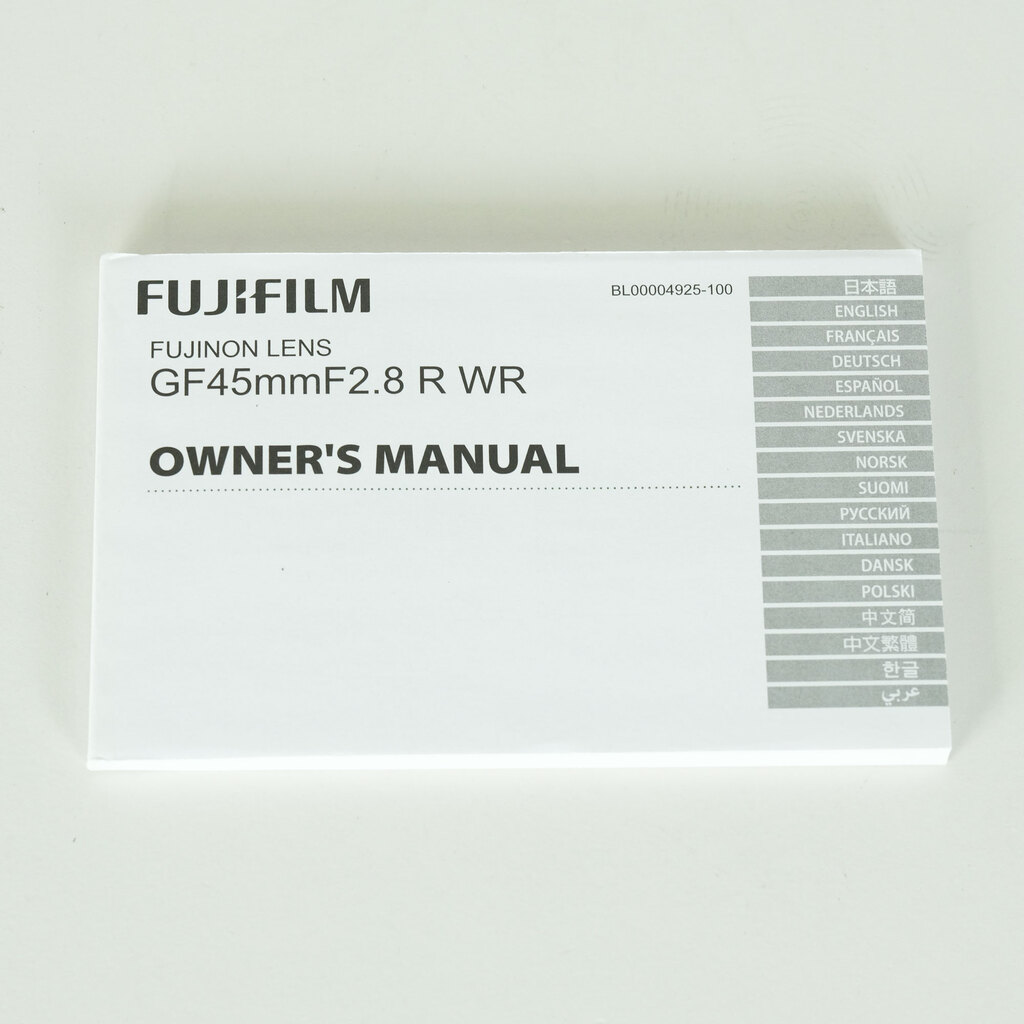 FUJIFILM GF45mmF2.8 R WR