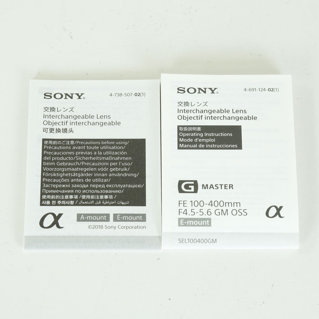 SONY FE 100-400mm F4.5-5.6 GM OSS SEL100400GM SONY FE 100-400mm F4.5-5.6 GM OSS SEL100400GM