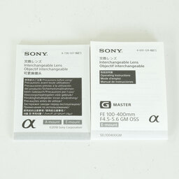 SONY FE 100-400mm F4.5-5.6 GM OSS SEL100400GM SONY FE 100-400mm F4.5-5.6 GM OSS SEL100400GM