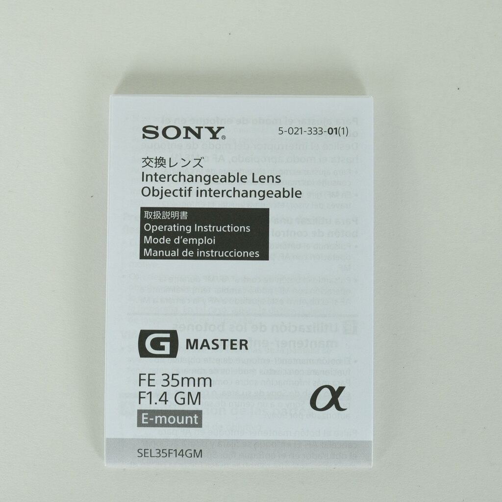 SONY FE 35mm F1.4 GM SEL35F14GM