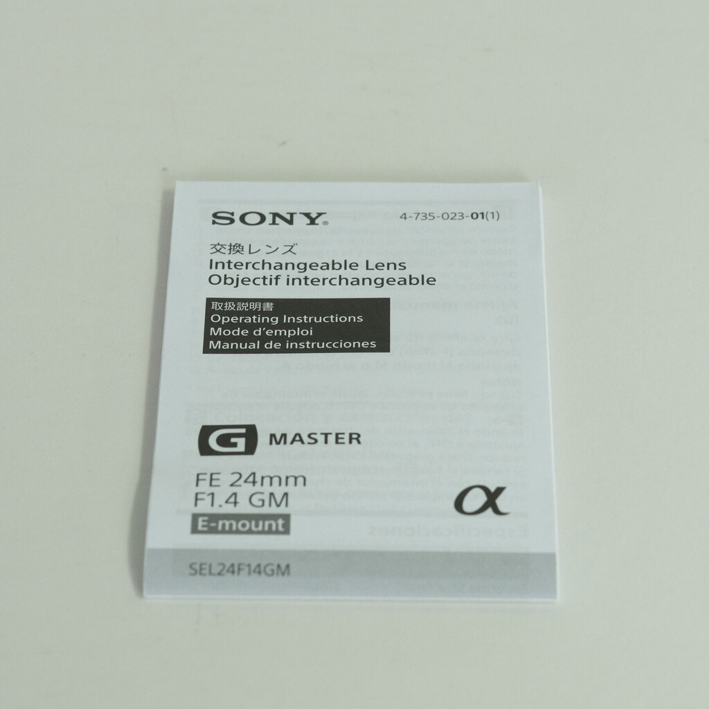 SONY FE 24mm F1.4 GM SEL24F14GM SONY FE 24mm F1.4 GM SEL24F14GM