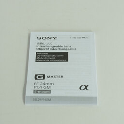 SONY FE 24mm F1.4 GM SEL24F14GM SONY FE 24mm F1.4 GM SEL24F14GM