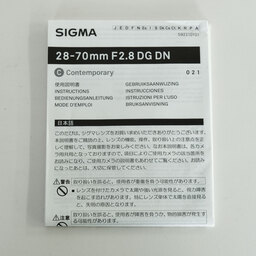 SIGMA 28-70mm F2.8 DG DN ｜Contemporary[ソニーE用]