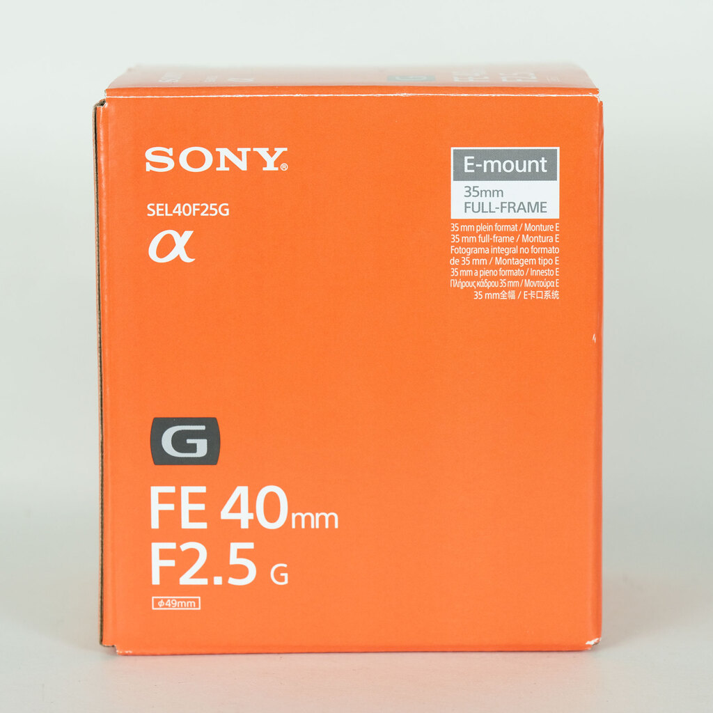 SONY FE 40mm F2.5 G SEL40F25G
