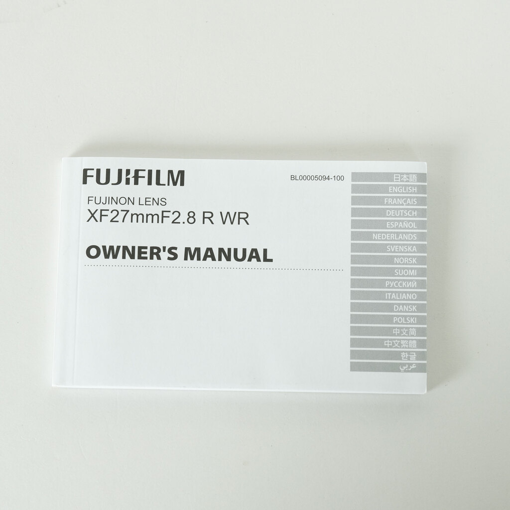 FUJIFILM XF27mmF2.8 R WR