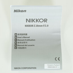 Nikon NIKKOR Z 28mm f/2.8